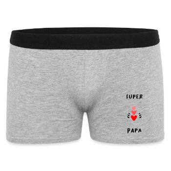 PAPA. FÊTE DES PÈRES. BONNE FÊTE PAPA. BONNE FÊTE. - Boxer Homme - gris chiné - Devant