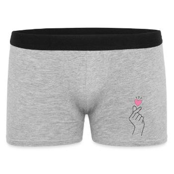 Cœur de doigt K-Pop - Boxer Homme - gris chiné - Devant