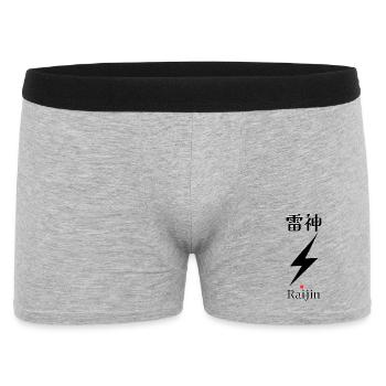 Raijin – Japanischer Donnergott | Torii Apparel - Männer Boxer Shorts - Grau meliert - Vorne