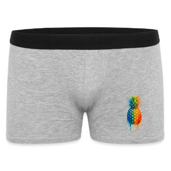 Pineapple with a colourful gradient - Men's Boxer Shorts - heather grey - Front