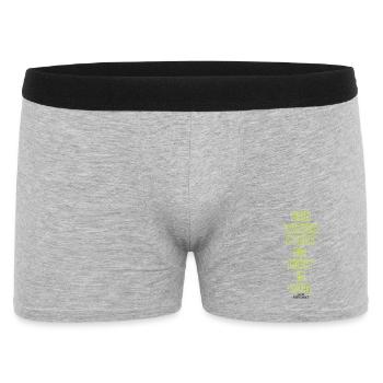Dein Wissen Steht Dir Nicht Im Weg - Männer Boxer Shorts - Grau meliert - Vorne