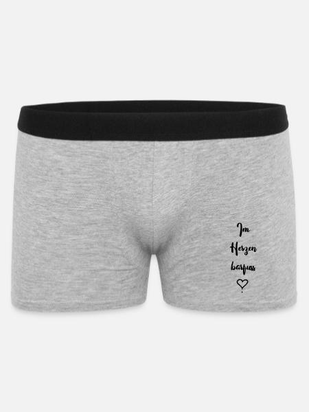 Im Herzen barfuss - Männer Boxer Shorts - Grau meliert