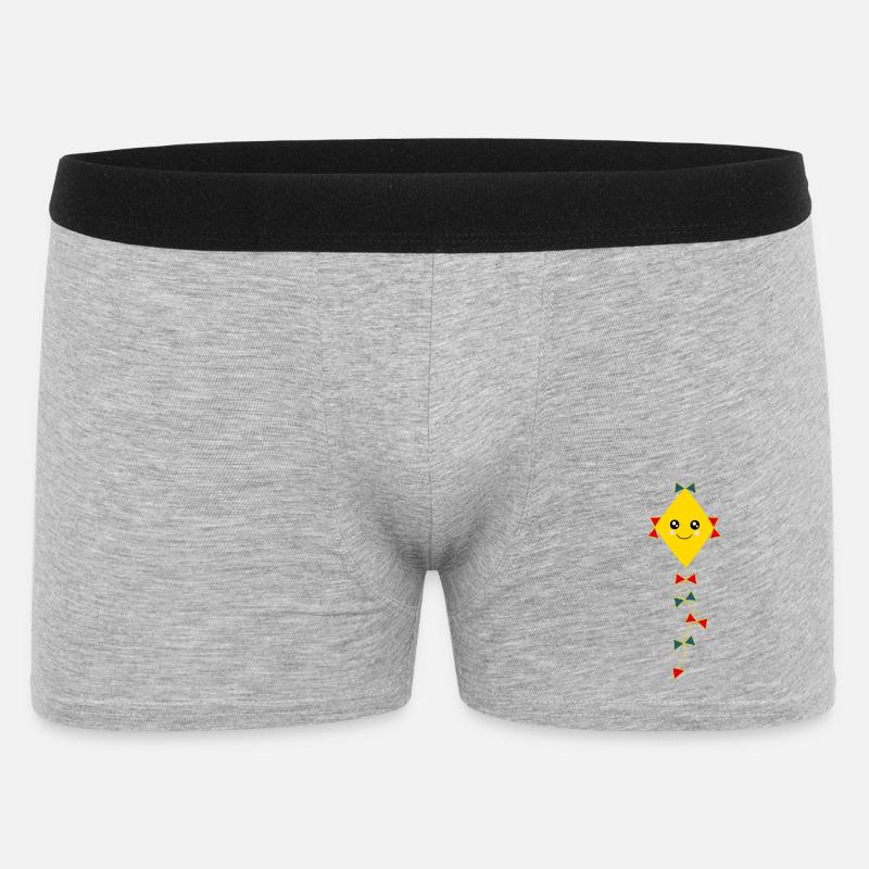 Drachen bunt Herbst - Männer Boxer Shorts - Grau meliert