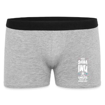 Shiba Inu Dog Saying - Men's Boxer Shorts - heather grey - Front