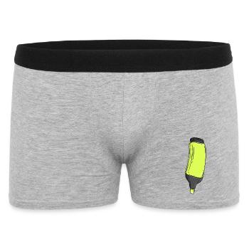 Textmarker Illustration - Männer Boxer Shorts - Grau meliert - Vorne