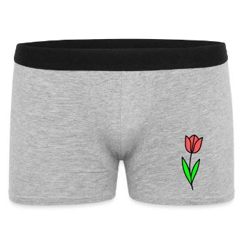 Tulip Flower Blossom Comic - Men's Boxer Shorts - heather grey - Front