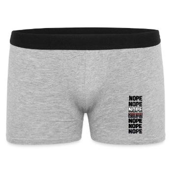 Nope Neon Glitch Text Stack - Men's Boxer Shorts - heather grey - Front