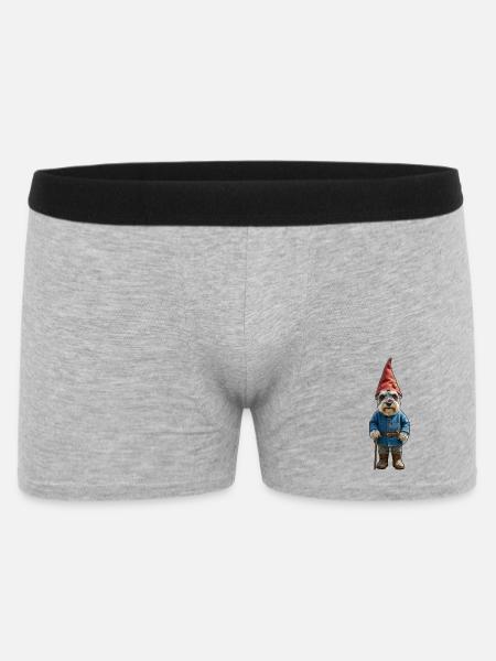 Garden Gnome Schnauzer Magic - Men's Boxer Shorts - heather grey