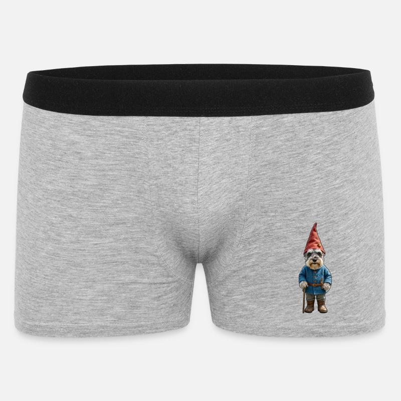 Garden Gnome Schnauzer Magic - Men's Boxer Shorts - heather grey