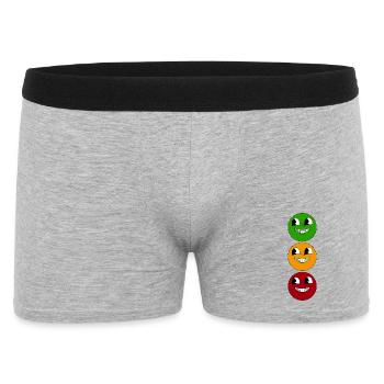 Trio du Sourire Tricolore - Boxer Homme - gris chiné - Devant