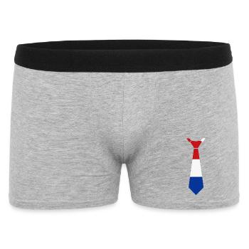 Tri-color tie in red, white, blue - Men's Boxer Shorts - heather grey - Front