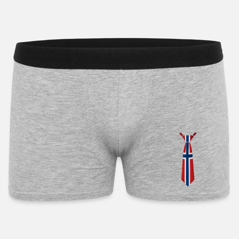 Cravate norvégienne – Conception du drapeau - Boxer Homme - gris chiné