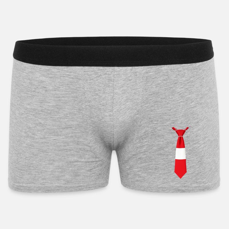 Cravate Lettonie – Conception du drapeau - Boxer Homme - gris chiné