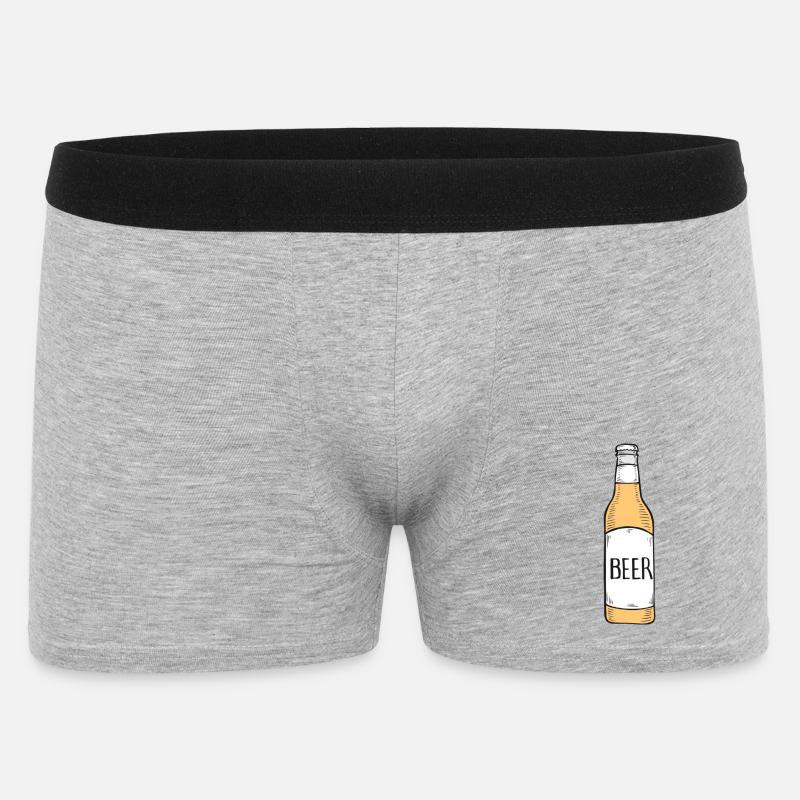Beer Bottle - Männer Boxer Shorts - Grau meliert