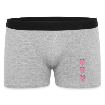 raspberries trio pattern - Men's Boxer Shorts - heather grey - Front