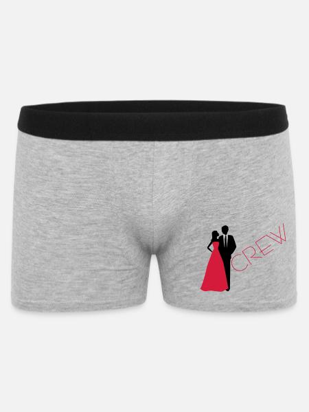 Department bride wedding groom - Men's Boxer Shorts - heather grey