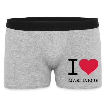 J’AIME LA MARTINIQUE - Boxer Homme - gris chiné - Devant