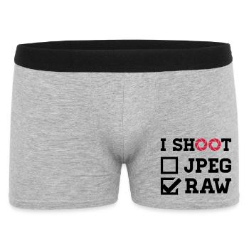 I Shoot – Fotografie Kamera Fotograf - Männer Boxer Shorts - Grau meliert - Vorne