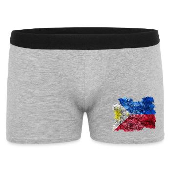 Philippinen Vintage Flagge - Männer Boxer Shorts - Grau meliert - Vorne