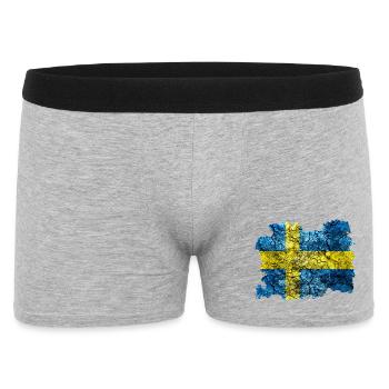 Suède Drapeau Vintage - Boxer Homme - gris chiné - Devant