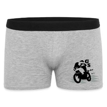 Bikergs_bayern - Männer Boxer Shorts - Grau meliert - Vorne