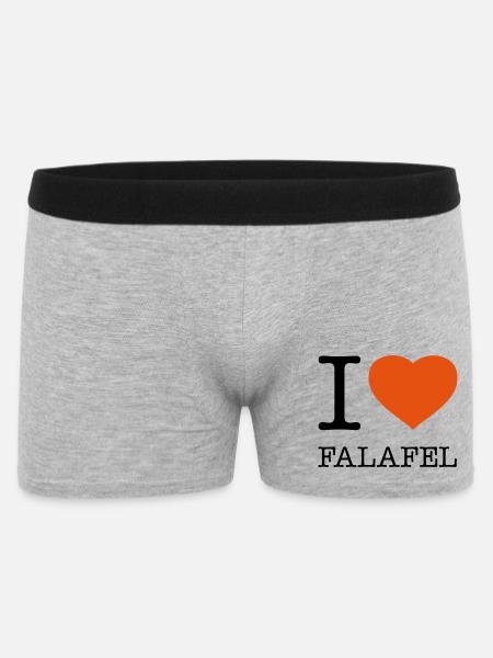 I LOVE FALAFEL - Men's Boxer Shorts - heather grey