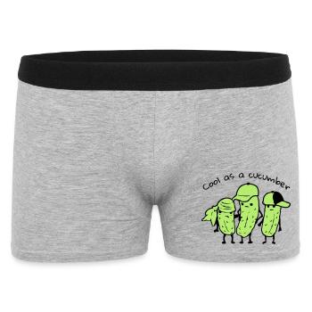 Froid comme un concombre - Boxer Homme - gris chiné - Devant