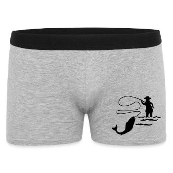 Pêcheurs Pêche à la mouche - Boxer Homme - gris chiné - Devant