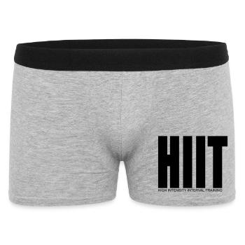 HIIT (High Intensity Interval Training) shirt - Men's Boxer Shorts - heather grey - Front
