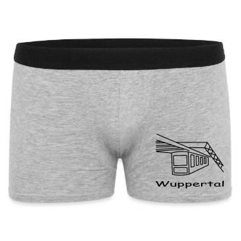 schwebebahn wuppertal - Männer Boxer Shorts - Grau meliert - Vorne