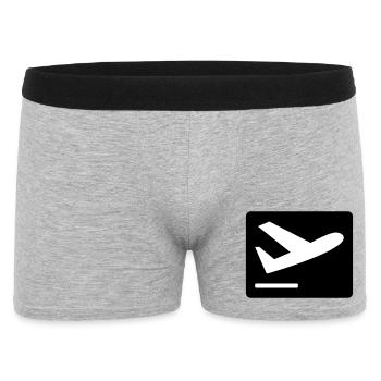 Avion qui décolle - Boxer Homme - gris chiné - Devant