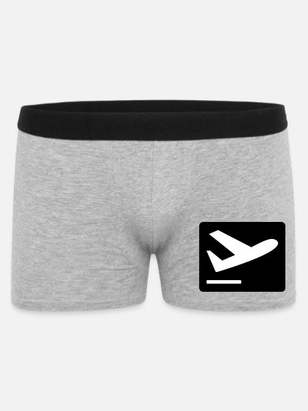 Airplane taking off - Men's Boxer Shorts - heather grey
