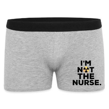 I'm not the nurse Humour Manip Radio Radiologie - Men's Boxer Shorts - heather grey - Front