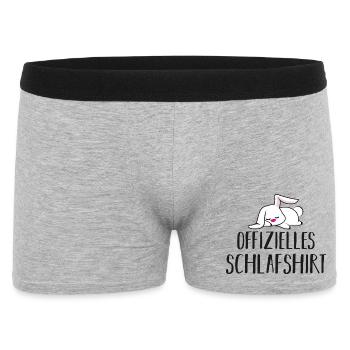 Hase Kaninchen - Männer Boxer Shorts - Grau meliert - Vorne