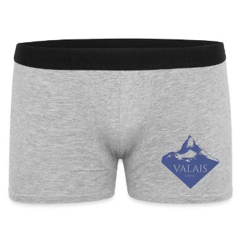 Conception des Alpes du Valais en Suisse - Boxer Homme - gris chiné - Devant
