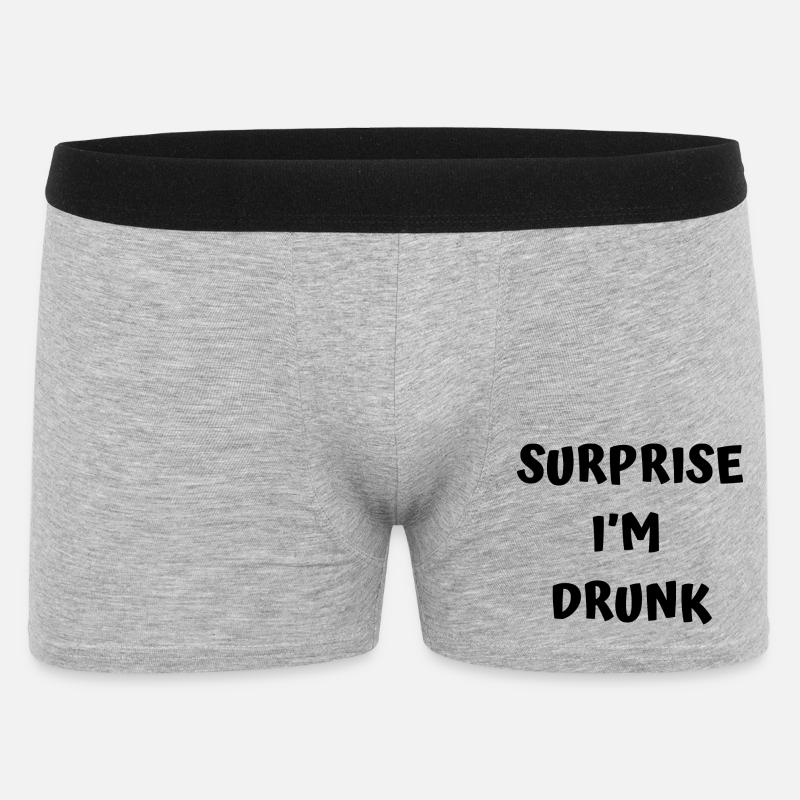 Funny drunk text - Men's Boxer Shorts - heather grey