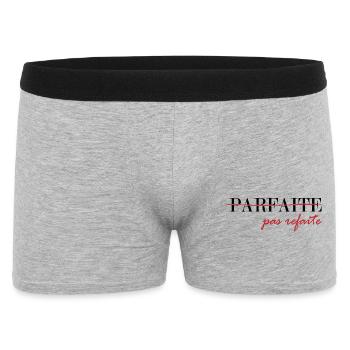 parfaite, pas refaite (noir) - Boxer Homme - gris chiné - Devant