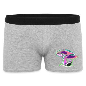 Neon Pilz Farbkunst - Männer Boxer Shorts - Grau meliert - Vorne