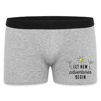 Adventure or new beginning - Men's Boxer Shorts - heather grey - Front