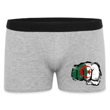 Drapeau de l’Algérie Main Poing Utilisé - Boxer Homme - gris chiné - Devant