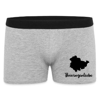 Thüringen Liebe - Männer Boxer Shorts - Grau meliert - Vorne