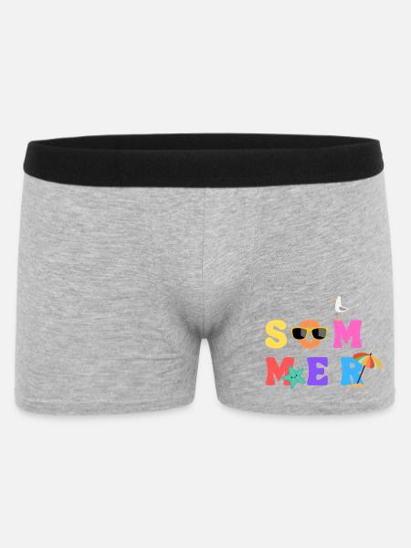 Sommer - Été - Sommerliebe - Sonne - Dim - Boxer Homme - gris chiné