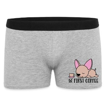 kleiner Hund - Männer Boxer Shorts - Grau meliert - Vorne