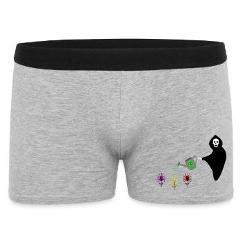 Faucheuse arrosant le jardin de Skull Flowers - Boxer Homme - gris chiné - Devant