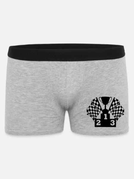 Car Racing Cup Flag Podium - Men's Boxer Shorts - heather grey