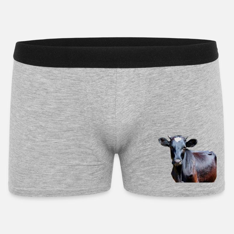 Vache - Männer Boxer Shorts - Grau meliert