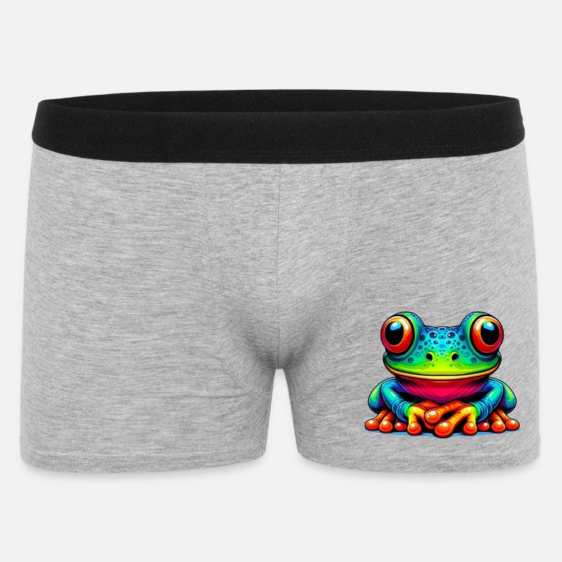 Frosch - Männer Boxer Shorts - Grau meliert