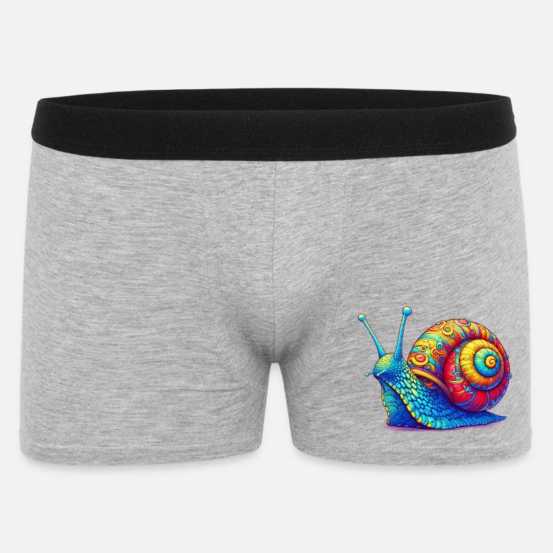 Escargot - Boxer Homme - gris chiné