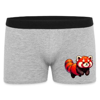 Kleiner Panda - Männer Boxer Shorts - Grau meliert - Vorne