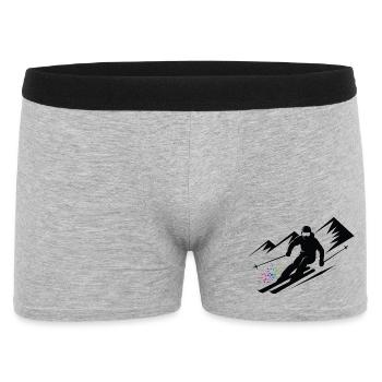 Ski holiday Skiers Skiing Winter sports - Men's Boxer Shorts - heather grey - Front